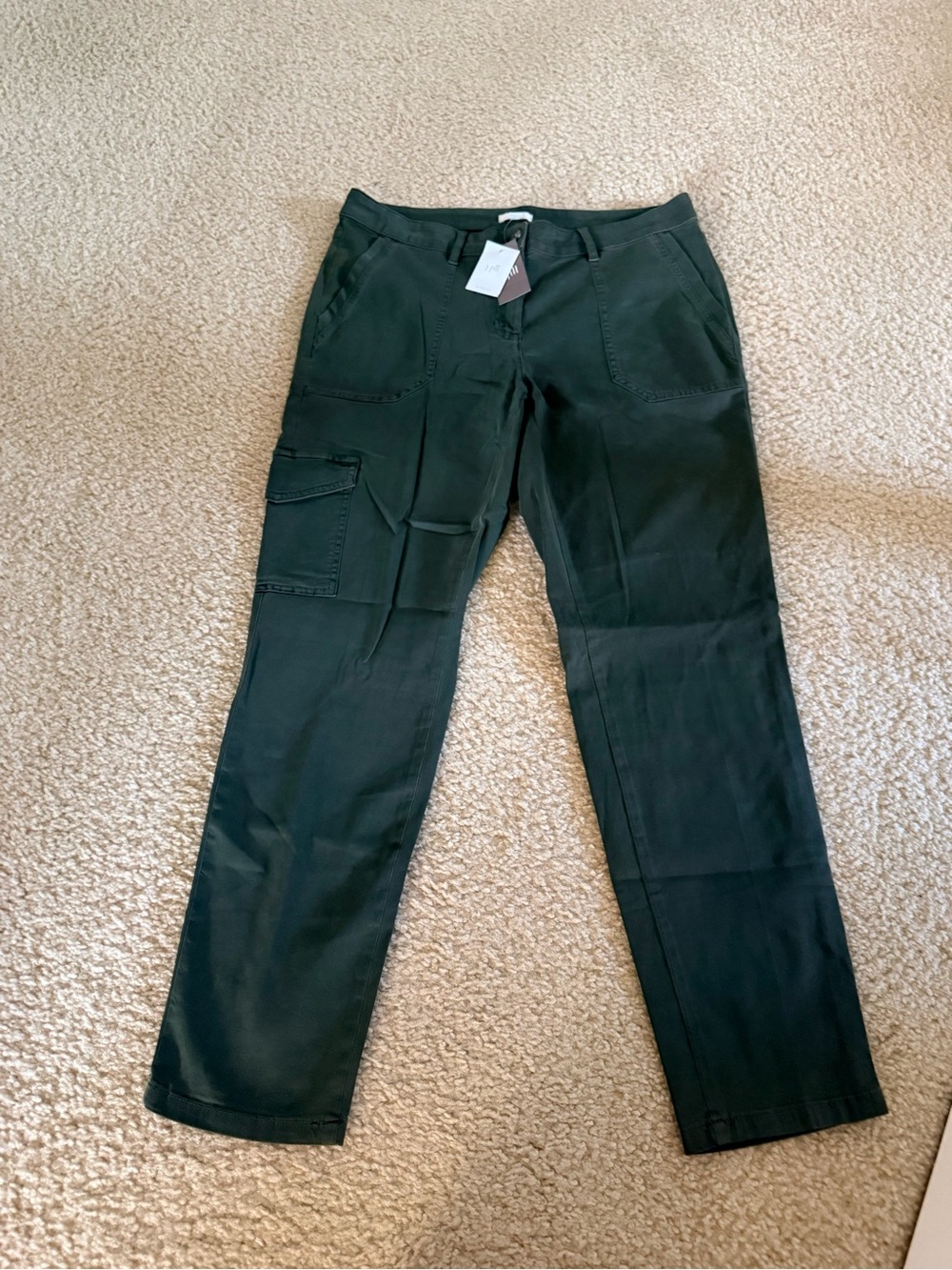 J. Jill Dark Green Straight Leg Jeans-12- NWT